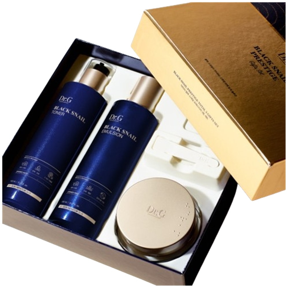 [韓国オリジナル] ドクタージー ブラック スネイル 3種 プレステージ セット トナー150ml+エマルジョン150ml+クリーム50ml