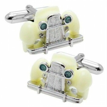 SWANK（スワンク） クラシックカーのカフス（ホワイト） C0121