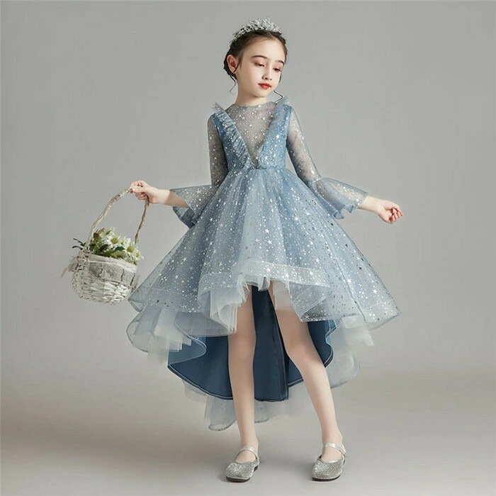 ドレス 子供ドレス キッズ 膝丈ワンピース 高級dress ピアノ発表会 ベージュ ロングドレス 誕生日 パーティー ベビードレス 長袖 子どもドレス 七五三 お呼ばれ こどもの日 ステージ衣装 演