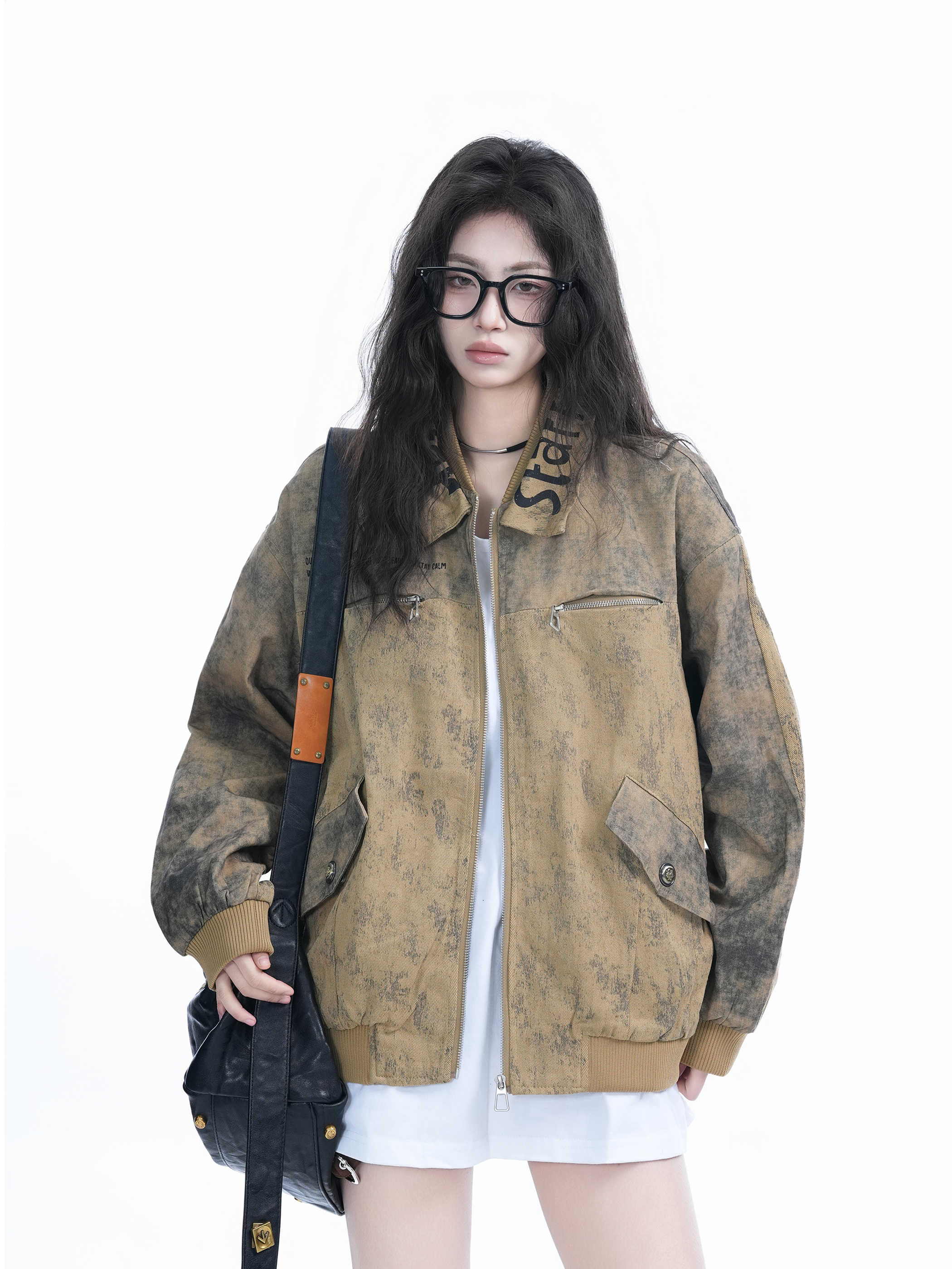 「SHANKONG」【高·品質版】【上品】2025新作 デニムジャケット アウター レトロ ゆったり 韓国ファッション レディーストップス アウター トップス セミロング トップス 30