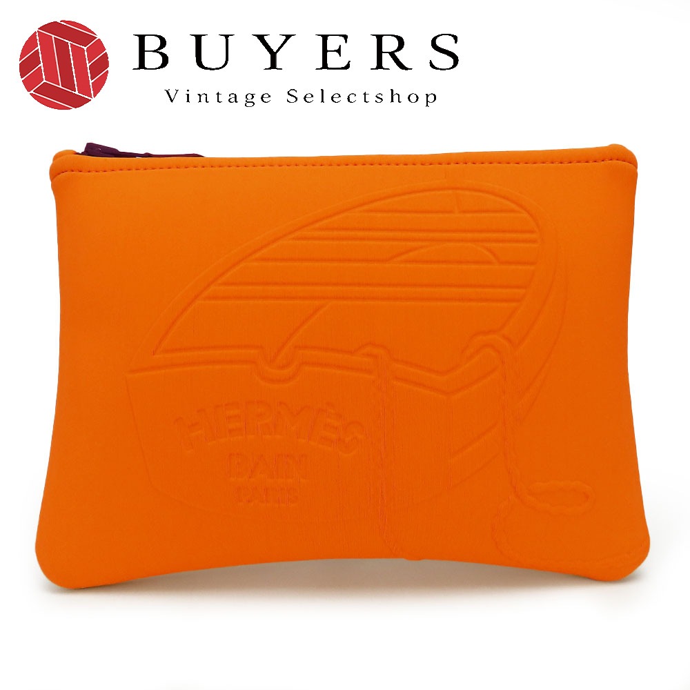 中古 ポーチ タラサPM ネオバン ポリウレタン コットン ポリアミド オレンジ ボート 小物 クラッチ レディース メンズ