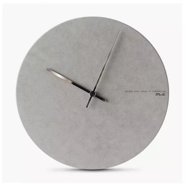 新しい ラウンド壁時計 北欧ルーム 装飾ミュート 針時計 黒 グレー ミニマリストボード 壁掛け時計 ウォールクロック
