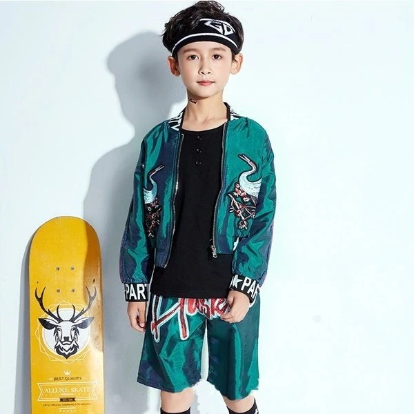 キッズダンス衣装ヒップホップヒップホップステージ上下セッアップガールズジャズダンスHIPHOPステージ衣装子供人気hp360