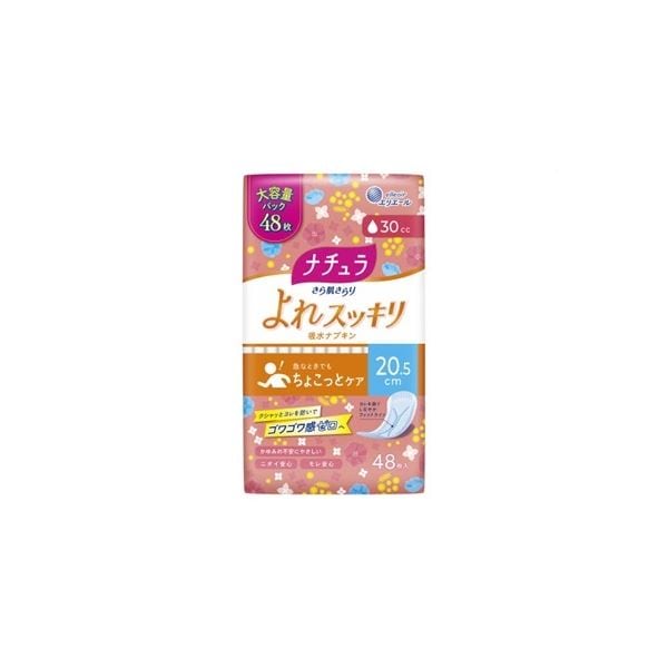 (まとめ) 大王製紙 ナチュラ さら肌さらり よれスッキリ吸水ナプキン 20.5cm 30cc 大容量 48枚 (×18セット)