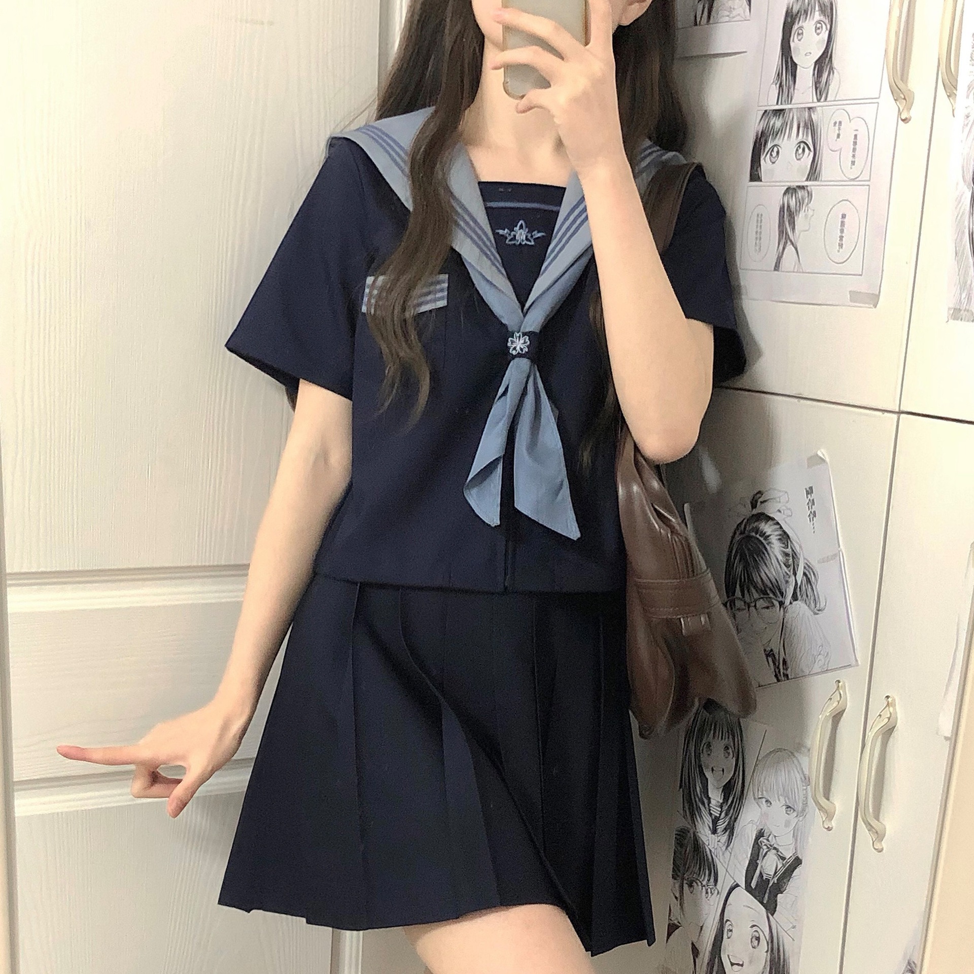 【1つ買うと10つ無料】女子高校jkユニフォームユニフォームスクールクラススーツ秋の長袖ベーシックスタイル