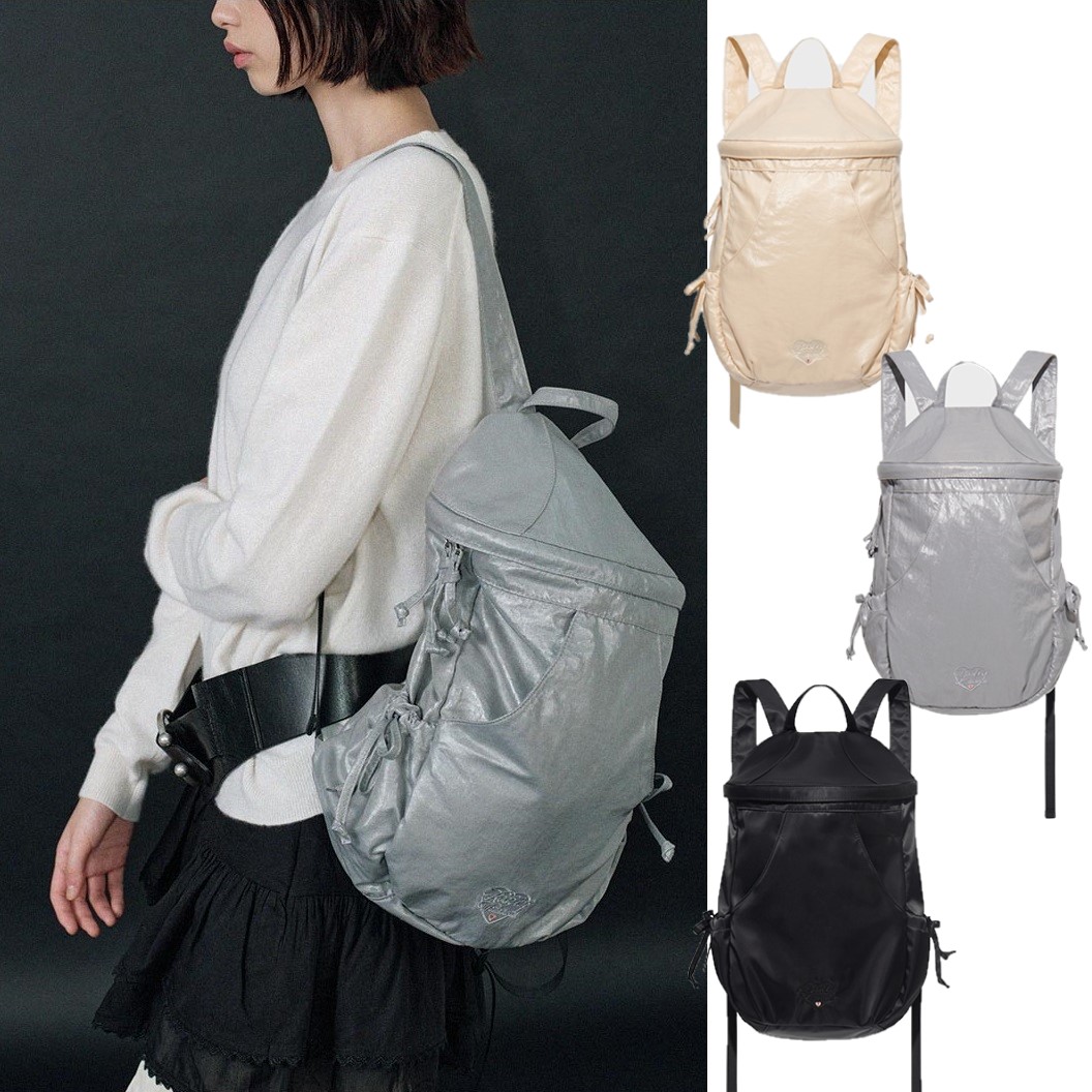 RIBBON BACKPACK - 3 colors トレンド カジュアル おしゃれ 韓国ファッション スポーティ デートコーデミニマル