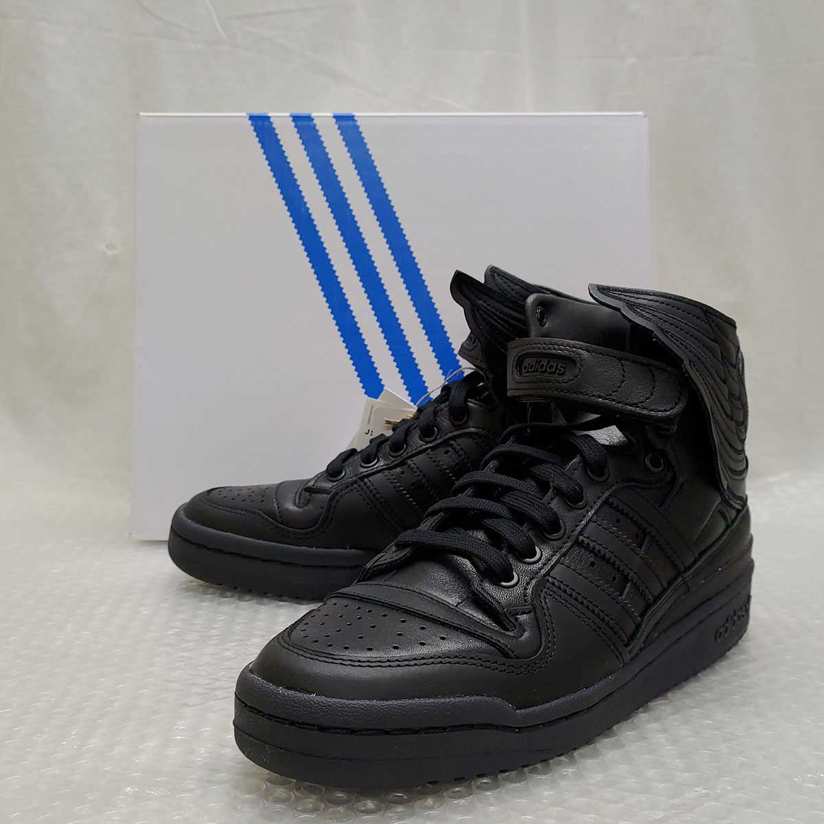 【中古・未使用品】ジェレミー・スコット × アディダス adidas オリジナルス フォーラム ウィングス 4.0 GY4419 ブラック 25.5cm スニーカー メンズ