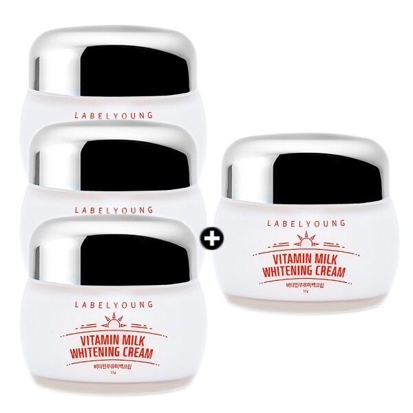 低刺激/トーンアップ/芸能人/客室乗務員クリーム ビタミン牛乳クリーム3+1 (46456)