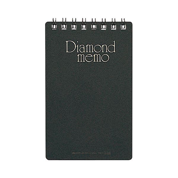(まとめ) ミドリ ダイヤメモ(M) 黒 19002-011 1冊 (×300セット)