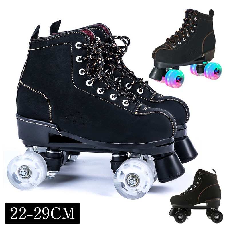 ローラースケート 大人用 子供用 男女兼用 靴 ローラーシューズ 22CM-29CM 調節可能 キッズ 着脱 男の子 女の子 大きいサイズ 白 黒