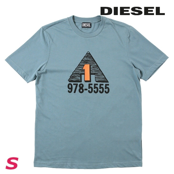 半袖Tシャツ カットソー メンズ T-JUST-C8 プリント ワンポイント刺繍ロゴ die-m-t-f4-487