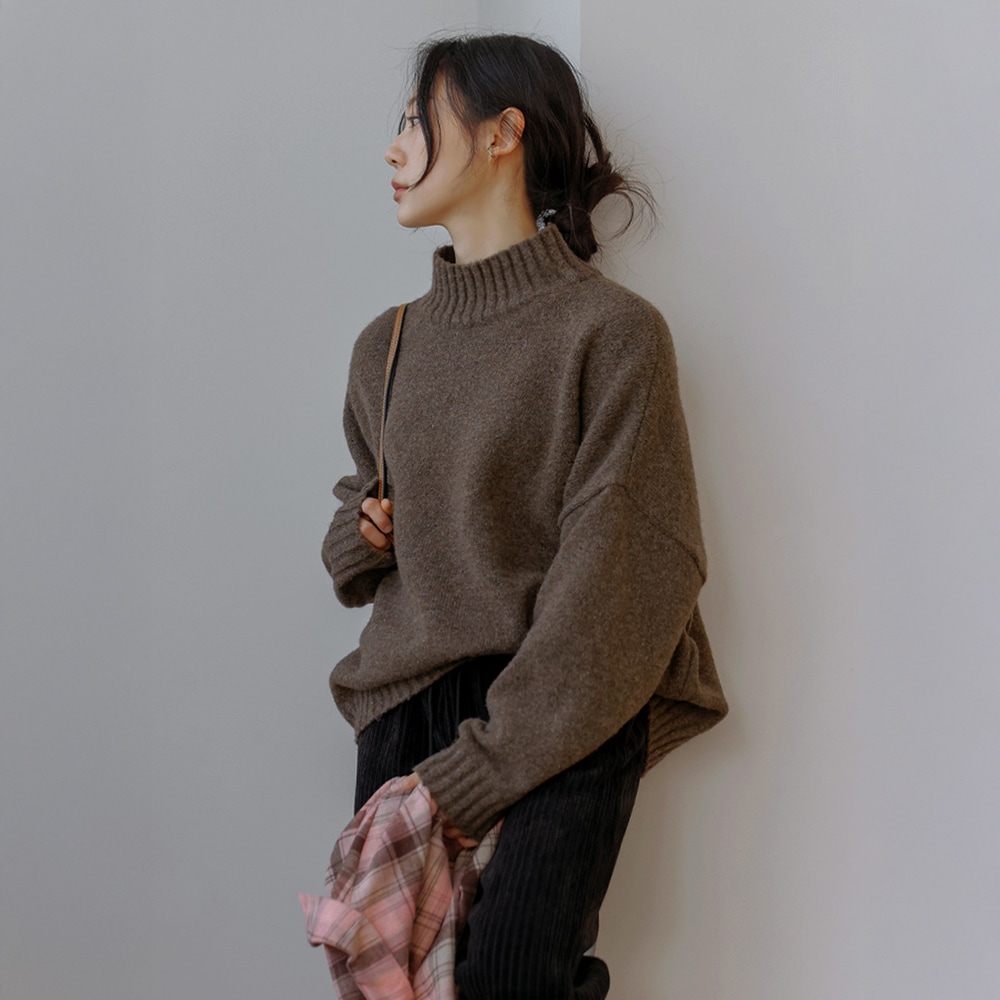 シュニエンパクシウールドトムハーフネックニット