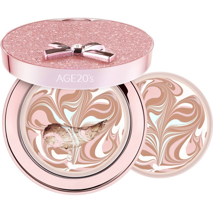 リボンジュエリーエディション エッセンスカバーパクト本品14g+詰め替え14gセット23号ミディアムベージュ