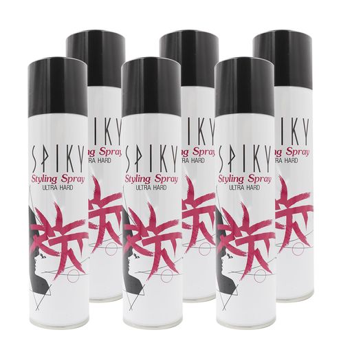 イリヤ スパイキー スタイリング スプレー ウルトラ ハード 無香料 速乾 最強 キープ 前髪 レディース メンズ 白くならない バレエ 日本舞踊 1日中崩れない (190g × 6本)