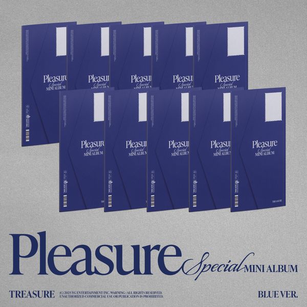 [10種セット] (BLUE VER.) TREASURE [PLEASURE] スペシャルミニアルバムチャート反映 公式グッズKPOP CD