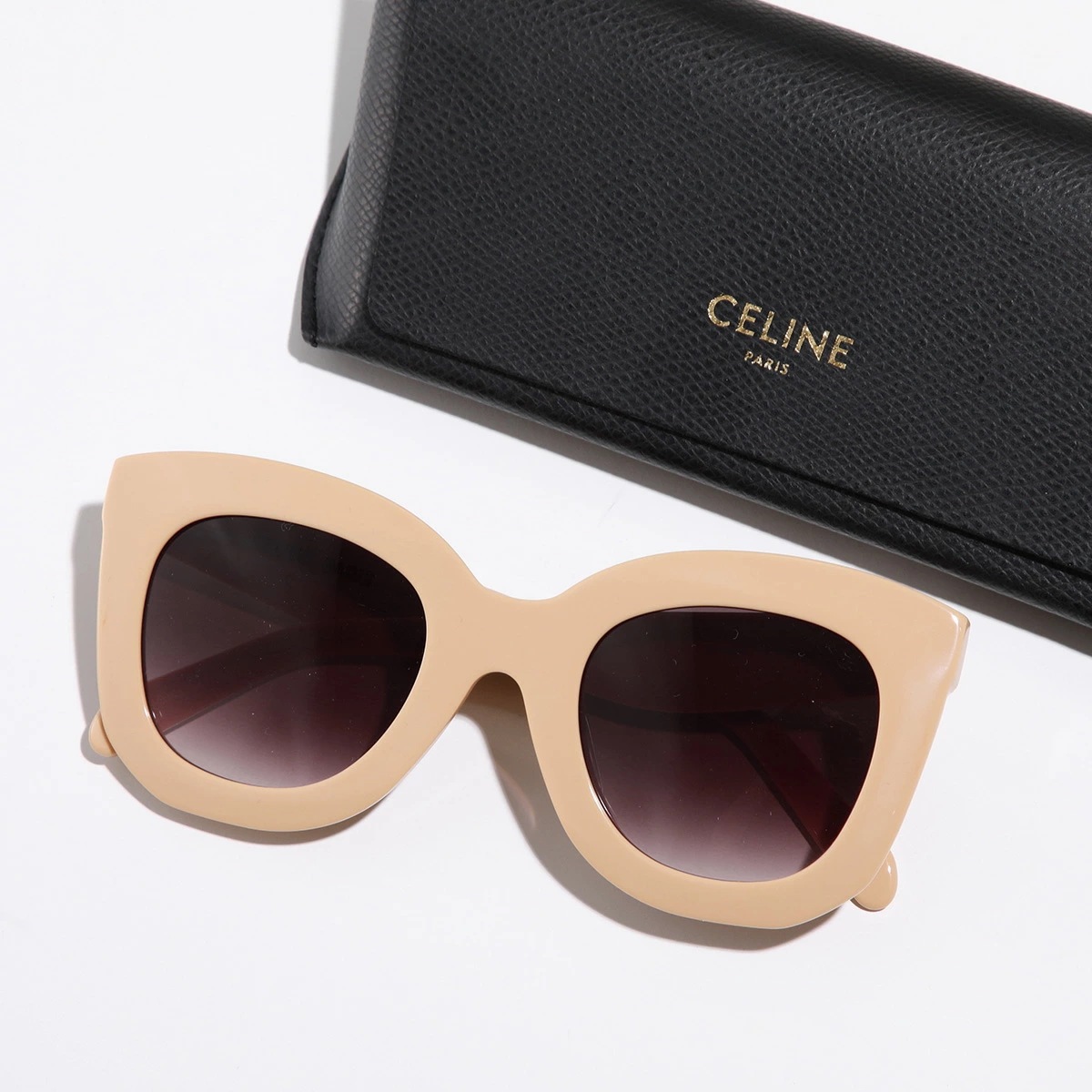 CELINE セリーヌ サングラス CL4005FN レディース ウェリントン型 ロゴ フルリム アイウェア 57Z