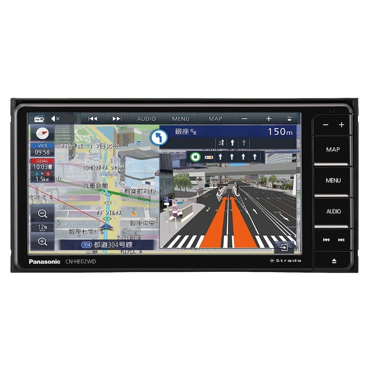 メガ割 【訳アリ 箱傷み】カーナビ パナソニック ストラーダ CN-HE02WD 7V型 200mm 新品 ドラレコ連携 Bluetooth
