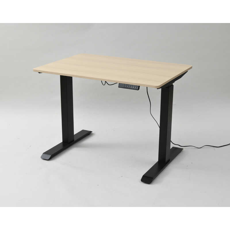 ヤマゼン　電動昇降デスク W1000xD700xH710～1100mm　ELD-FS-MBK/T1000-WN