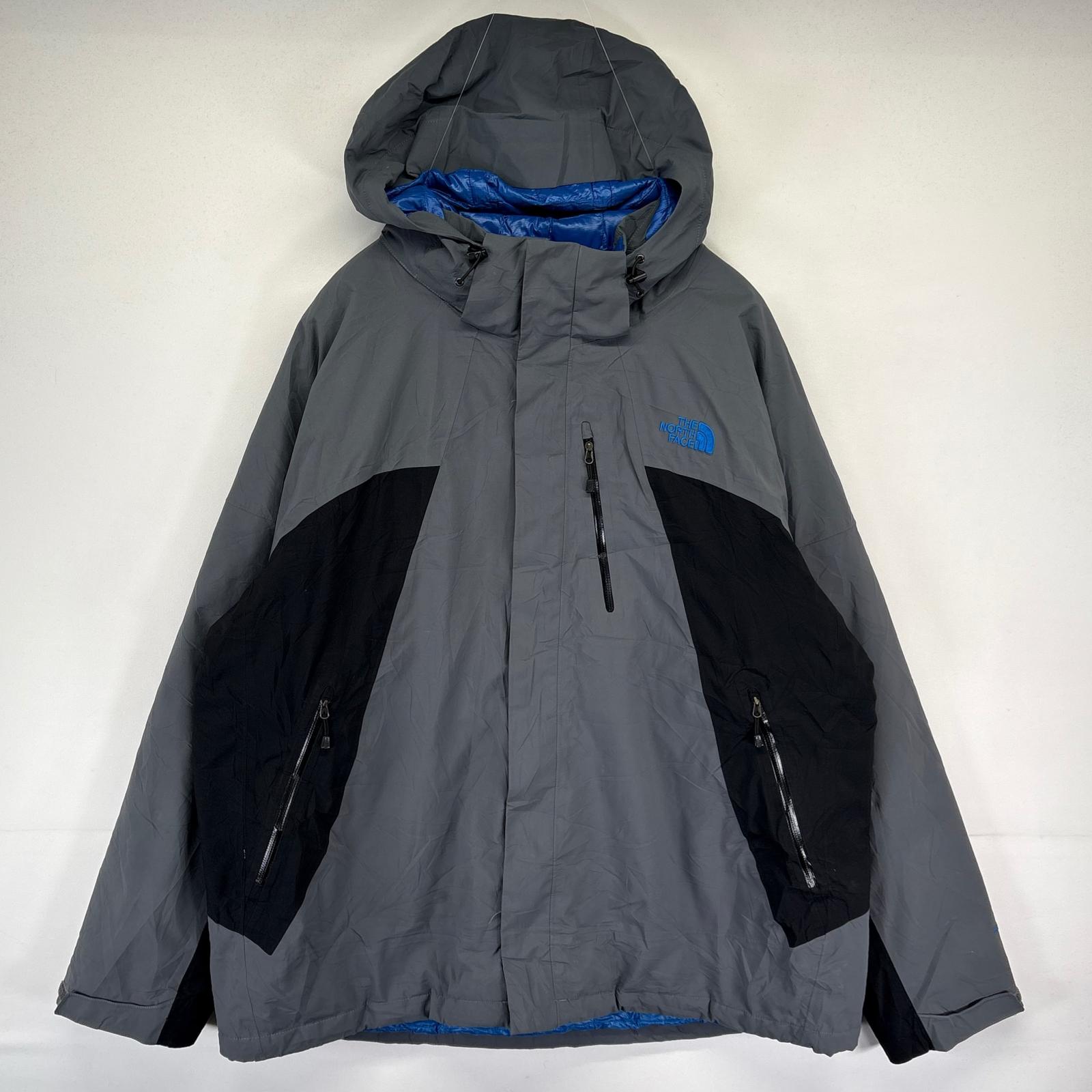 古着 ナイロンジャケット アウトドア マウンテンパーカー 中綿 2XL グレー系 メンズ