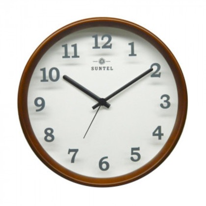 さんてる 日本製 シンプル掛け時計(木漏れ日) ブラウン DQL695-BR