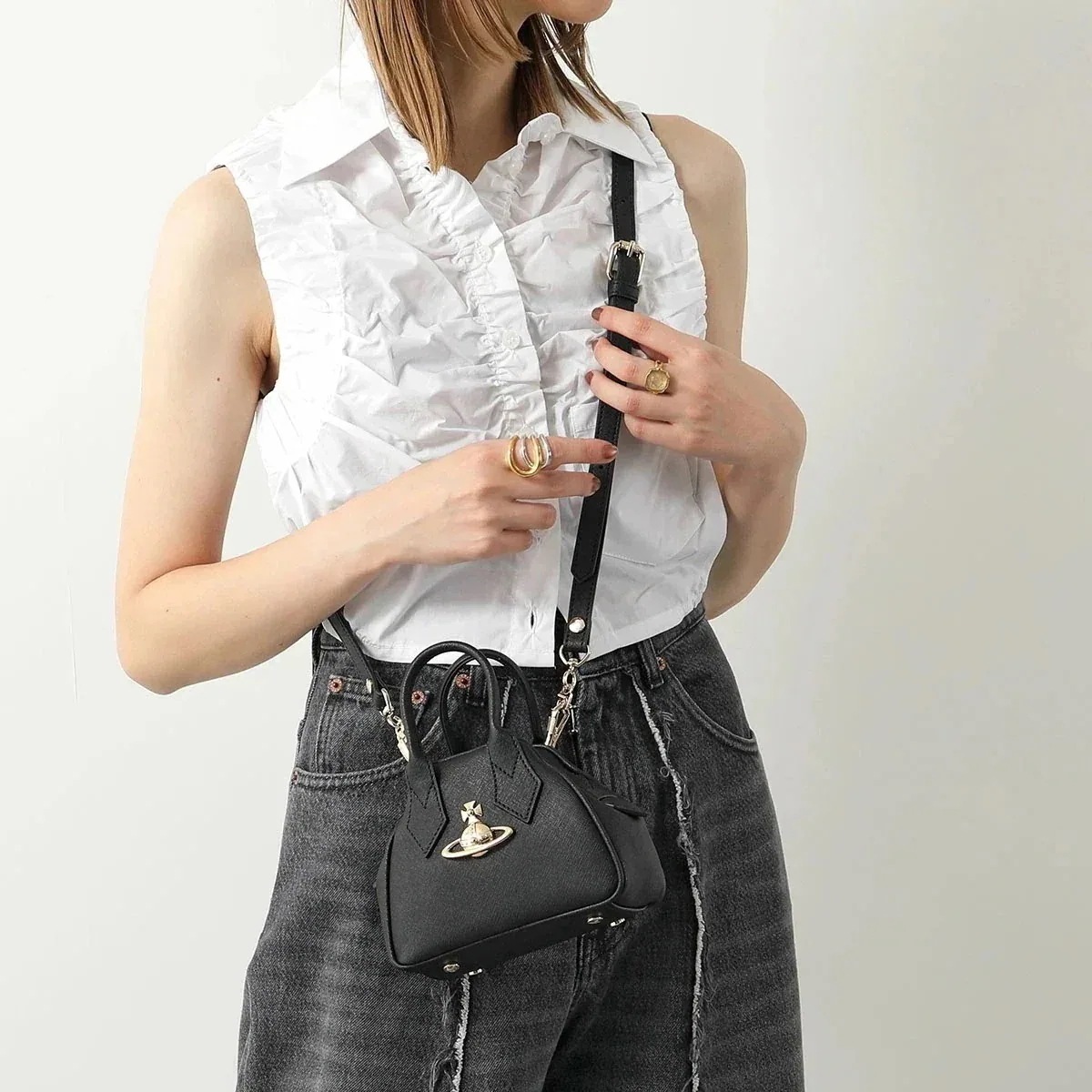 Vivienne Westwood ヴィヴィアンウエストウッド ショルダーバッグ MINI YASMINE ヤスミン 5202006IU S000B 立体オーブ】 【mega】