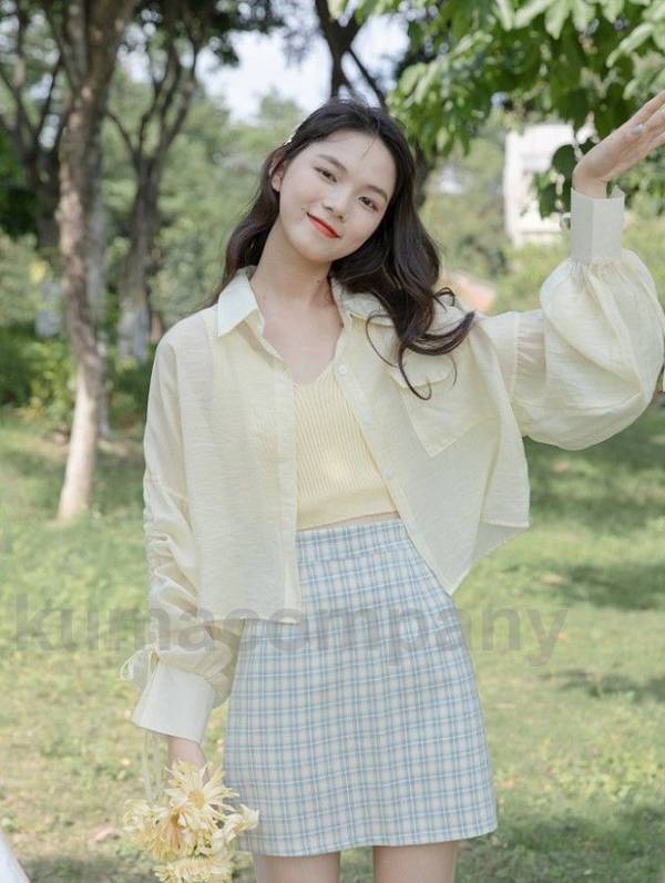 シアー シャツ ブラウス 長袖 レディース トップス 春 秋 バルーンスリーブ ドロストリボン シースルー トップス ショート丈 春夏 春秋 白 羽織り カジュアル おしゃれ 大人可愛い km