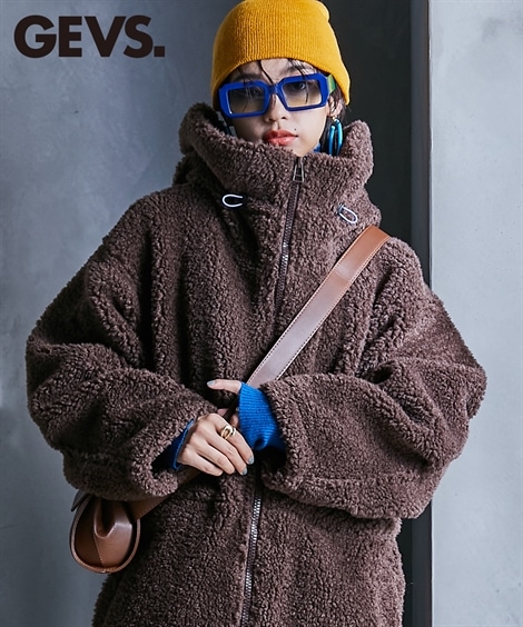 ダウンジャケット・コート ボアモッズコート GEVS. 大きいサイズ対応