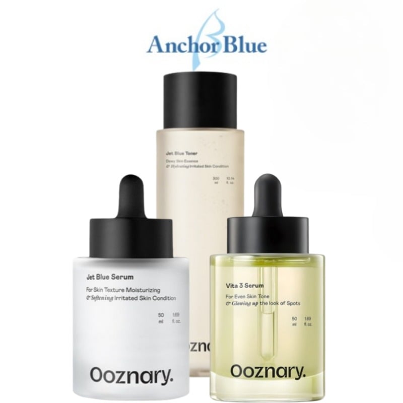 ガンセラム 50ml / ジェットブルーセラム 50ml / ジェットブルー鎮静吸収拭き取りエッセンストナー 300ml /鎮静/保湿/スキンケアセット