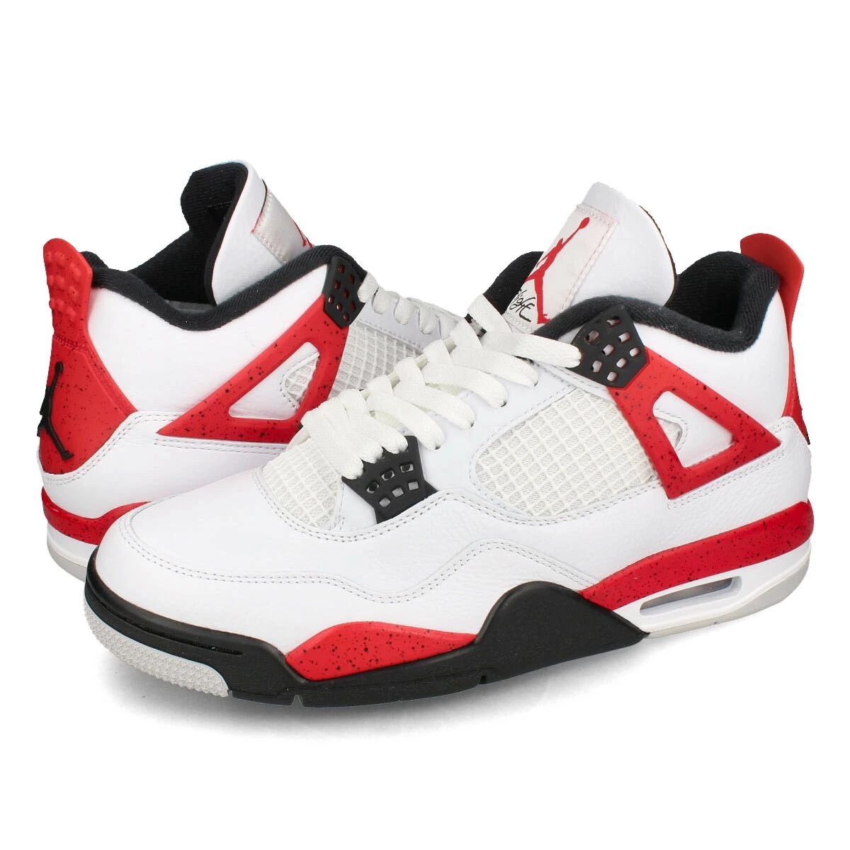 NIKE AIR JORDAN 4 RETRO WHITE/FIRE RED/BLACK