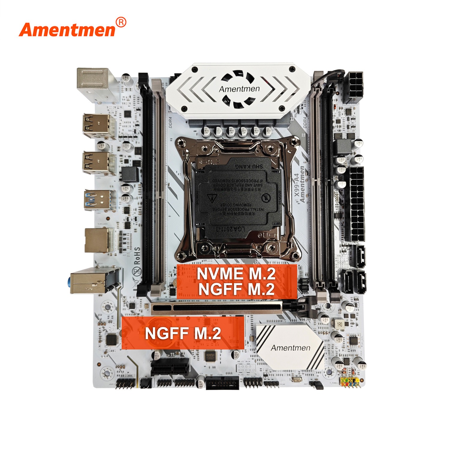 Amentmen マザーボード X99a4 オリジナルチップ Ddr4 マザーボード Lga2011-3 デュアルチャネル