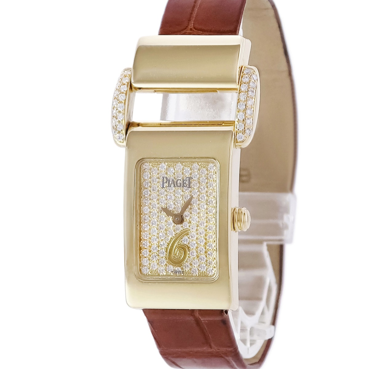 ミスプロトコール パヴェ P10110 クオーツ レディース K18YG無垢 純正ダイヤ イエローゴールド 3年保証