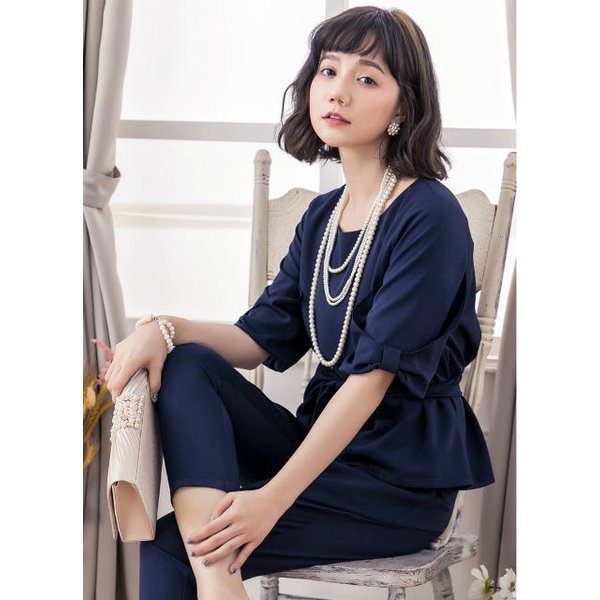 入学式 卒業式ブラウス+パンツ 2点セットアップ
