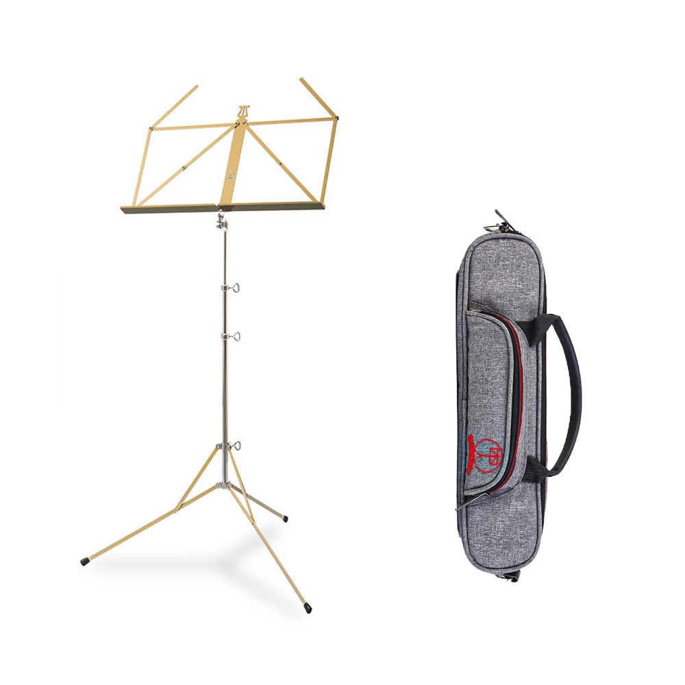 RKB シリーズ 金属製 コンパクト譜面台 RKB102-SG-gold 金色 純正譜面台バッグ付き