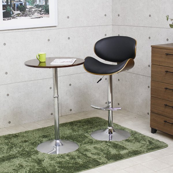 デザイン カウンターチェア スタイリッシュ ミッドセンチュリー 曲線 店舗 カウンター ダイニング