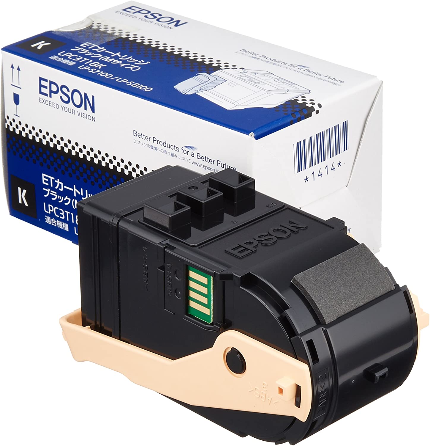 EPSON Offirio LP-S7100 シリーズ用 トナーカートリッジ スマートスタイルカートリッジ ブラック Mサイズ 5500ページ LPC3T18K