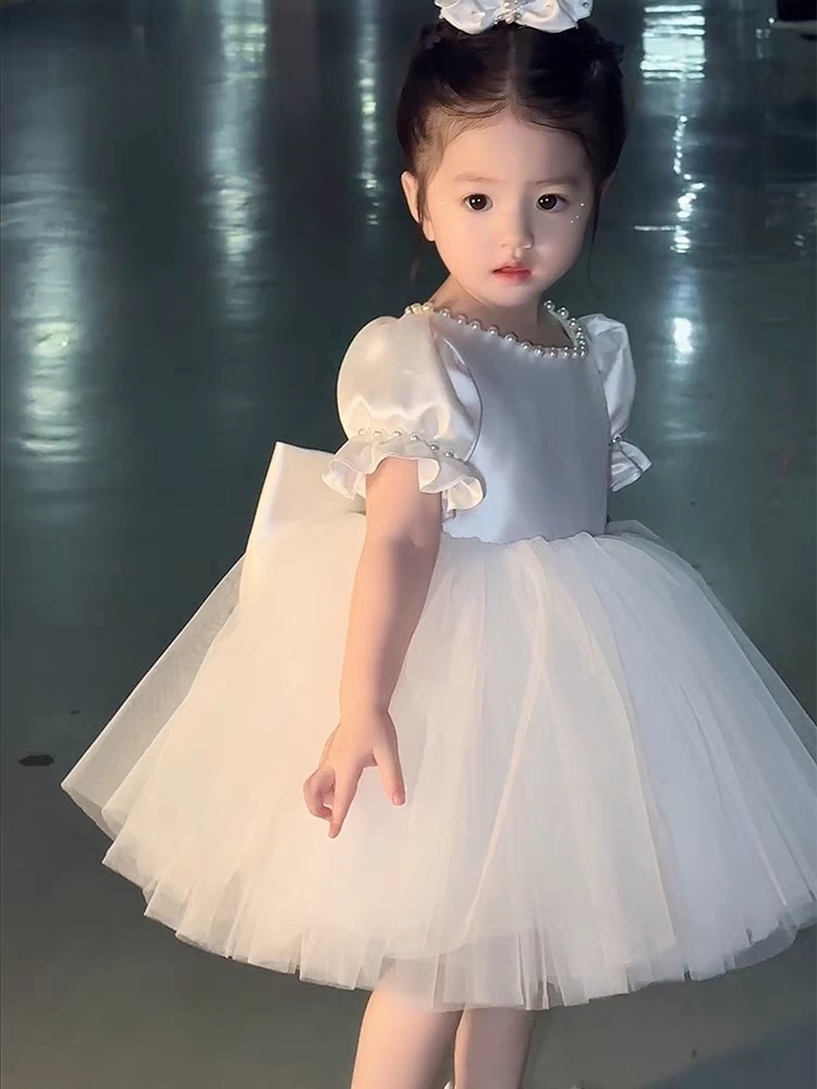 1歳ドレス ベビー 女の子 フラワーガール ウェディング 幼女 ウエディングドレス チュチュスカート 誕生日 スイートプリンセスドレス 春夏