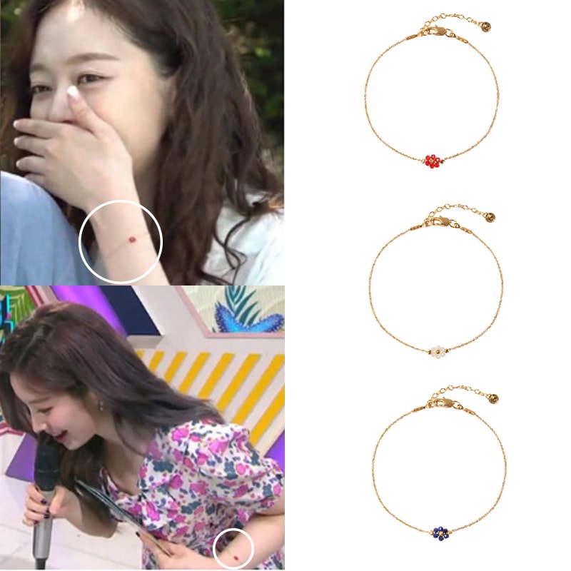 [チョンソミンTWICEダヒョン着用] FLOWER BEAD BRACELET 韓国ストリートファッション デイリーアクセサリー