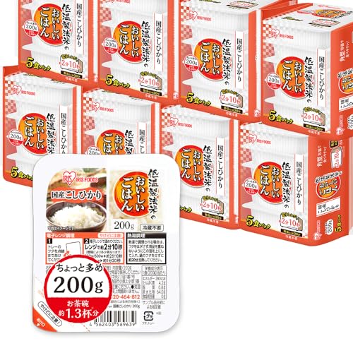 アイリスオーヤマ パックご飯 200g x 40個 国産コシヒカリ 低温製法米のおいしいごはん 非常食 米 レトルト
