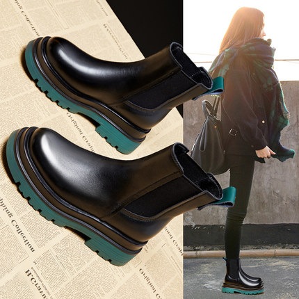 チェルシーショートブーツ マーティンブーツ 厚底ブーツ レザーブーツ. レディースシューズ. 秋冬 6,783円