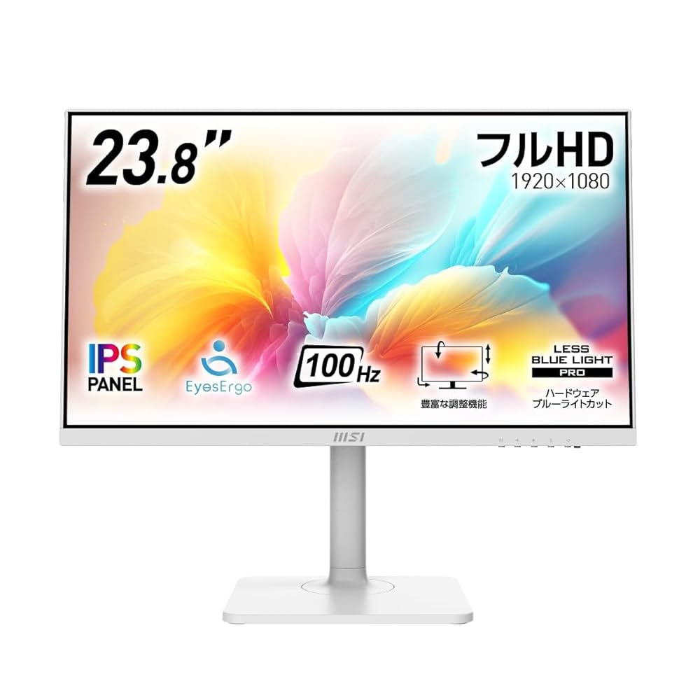 MSI Modern MD2412PW ビジネスモニター IPSパネル フルHD/23.8インチ/HDMI/USB Type-C