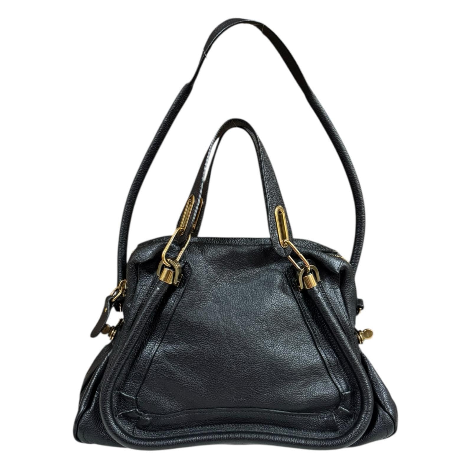 クロエ パラティ ショルダーバッグ レザー 8HS891-043 ブラック Chloe 中古