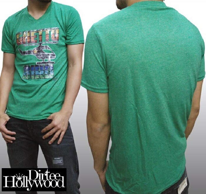 ダーティーハリウッド メンズ Tシャツ Dirtee Hollywood GHETTO BIRD グリーン LA セレブ Safari サファリ LEON レオン オーシャンズ 雑誌 掲載 ブランド