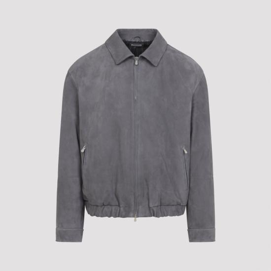 BRUNELLO CUCINELLI Men Leather Jackets MPCAO2071 CYH75 GRIGIO