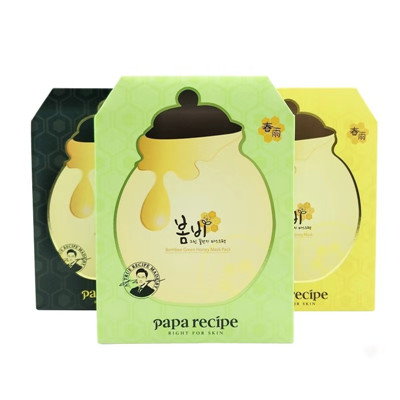 Qoo10 韓国純正春雨パック新版蜂蜜白锖湿提亮筋の スキンケア