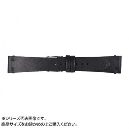 Emitta(エミッタ) 時計バンド ブッテーロ 19mm ブラック (美錠:銀) EB-A19