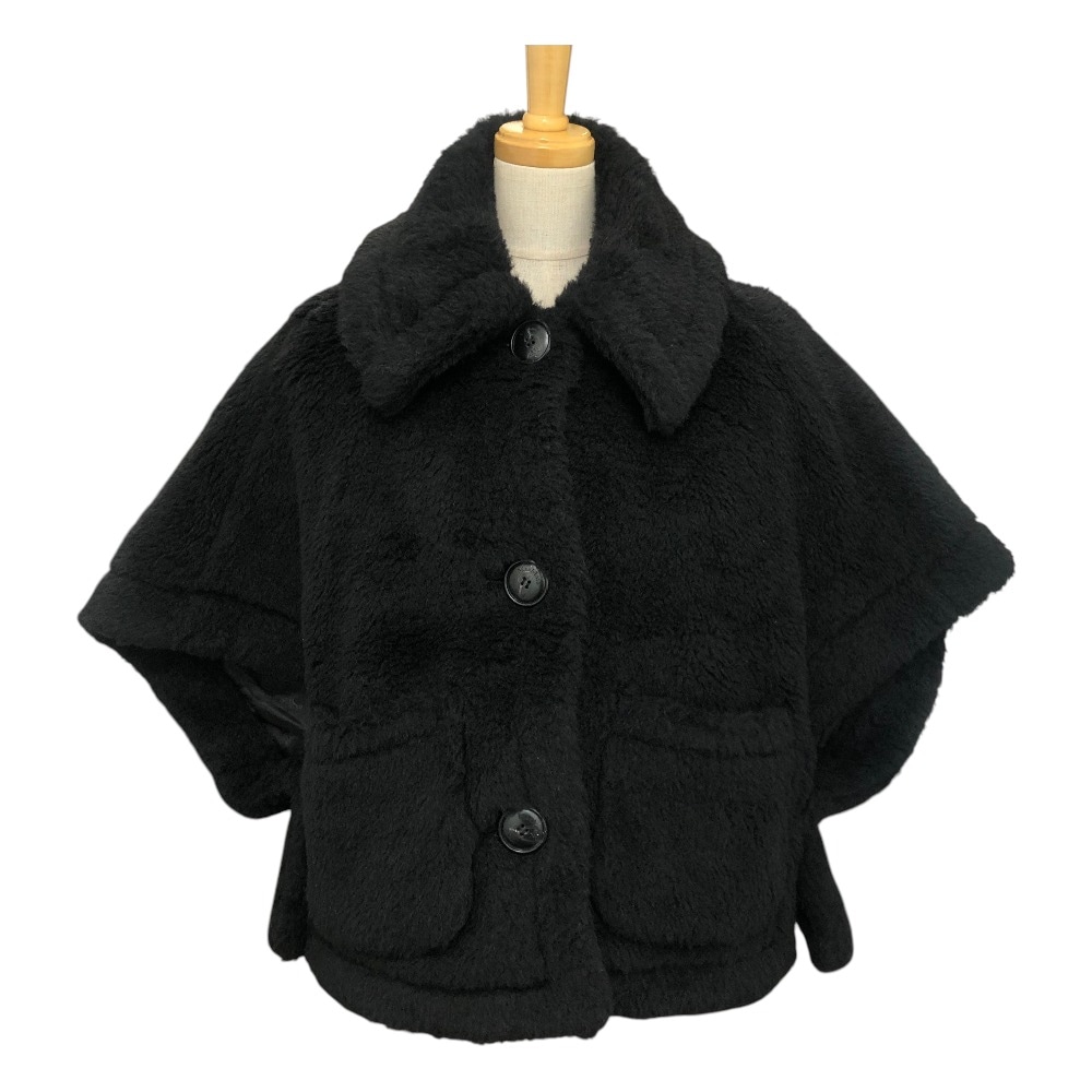 MAX MARA マックスマーラ ポンチョ 2524736062 テディベア テディ ニュテールツォ ケープ アパレル アウター アルパカ ブラック