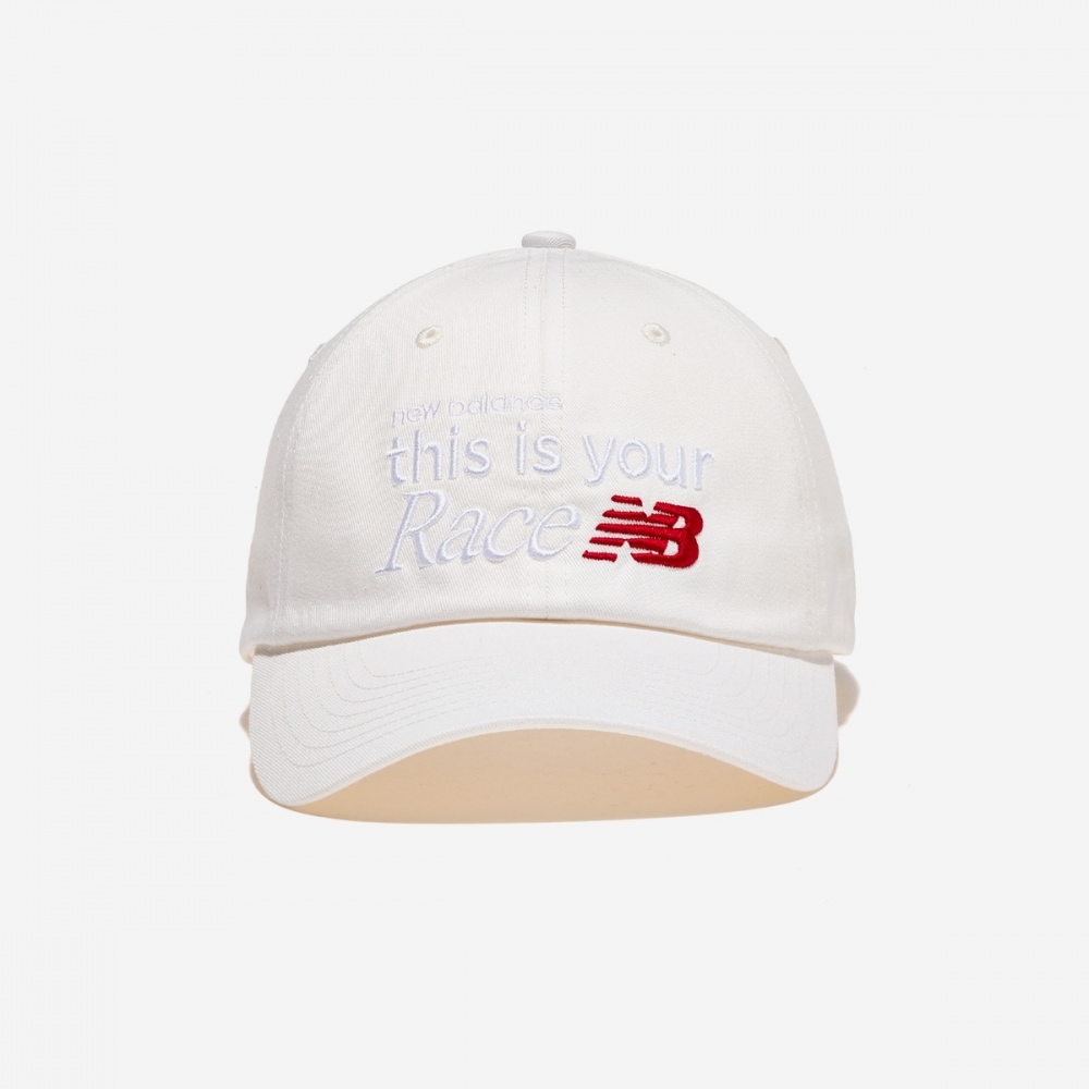 ニューバランスエッセンシャルカバーオール66 SGLレースボールキャップ NBGDDAE602-(10)White