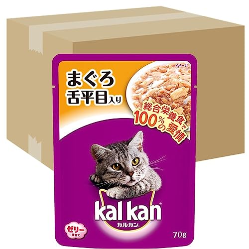 カルカン パウチ まぐろ 舌平目入り キャットフード 成猫用 70g×160個 (ケース販売) 14,869円