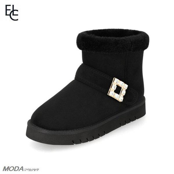 軽量クッションファー起毛アンクル女性ブーツ1XWA75XI-GN