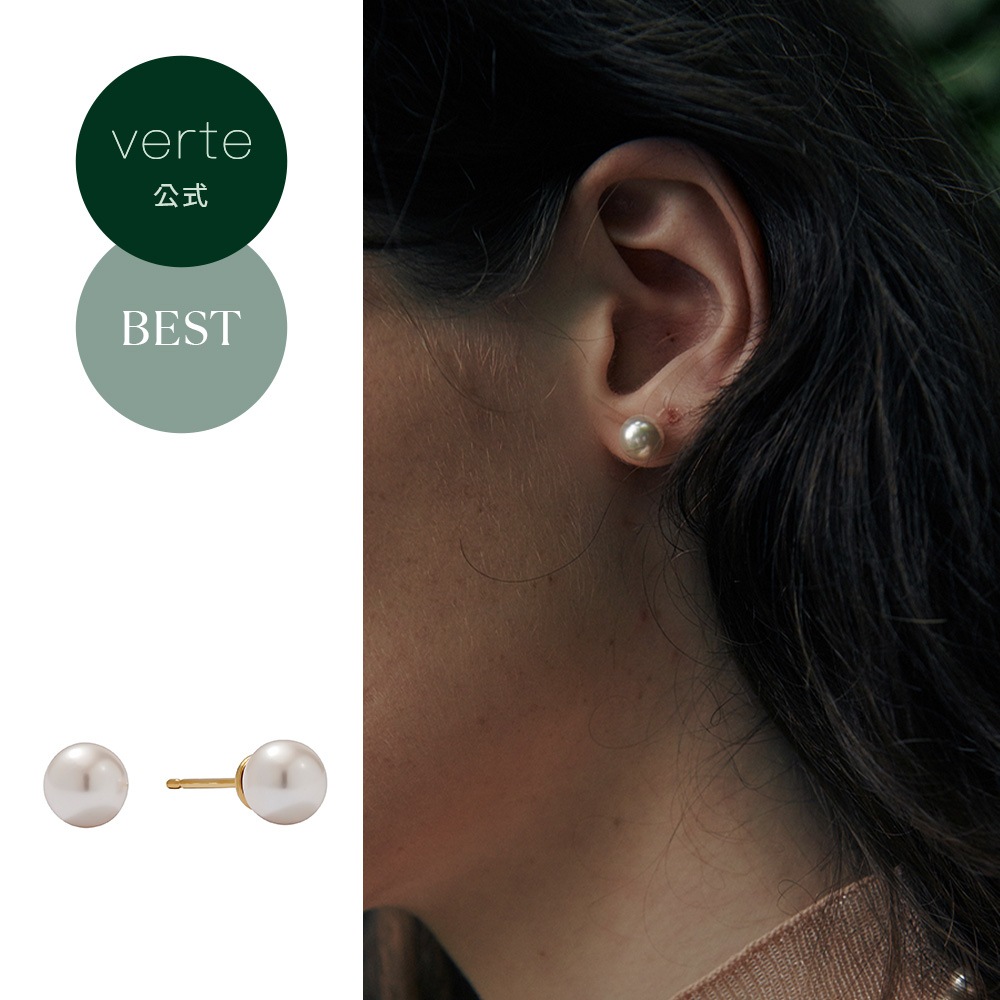 Deux.k.09 / haute pearl イアリング (8mm)(white)